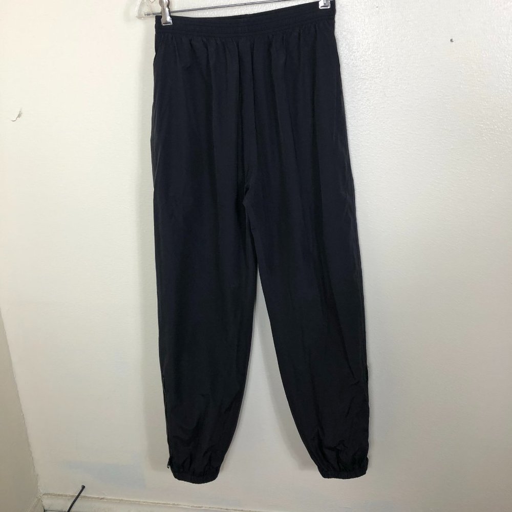 L.L.BEAN Black Outdoor Track Windbreaker Pants Med